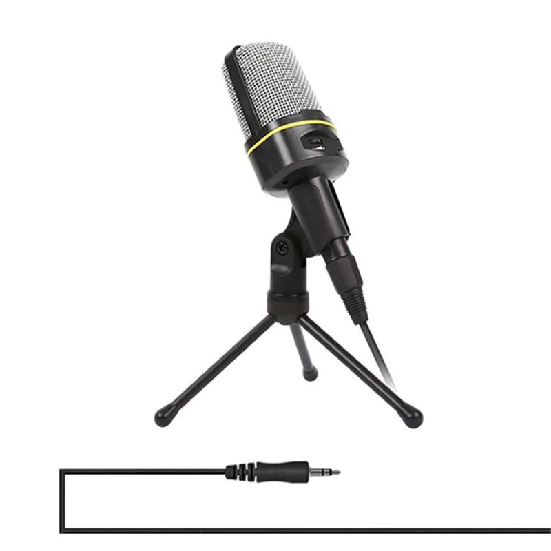 Microfone condensador p/ pc notebook youtuber gamer