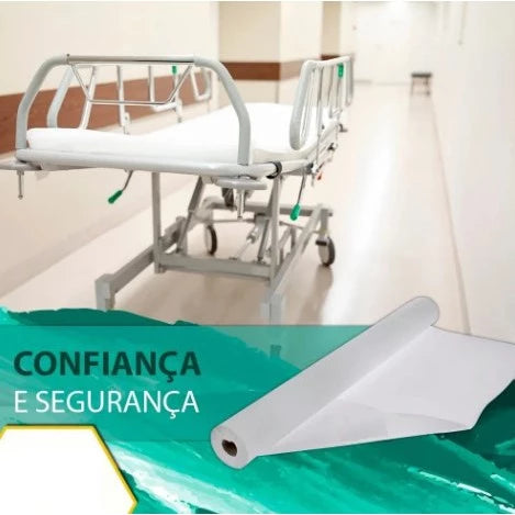 Kit 10 Lençol Descartavel Papel Hospitalar Maca 70x50 Cx 10 Rolos