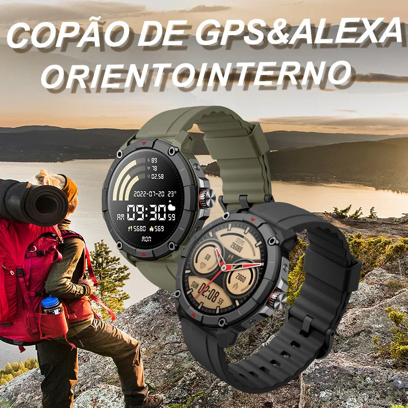 smartwatch relogios masculino relogios feminino relógio alexa MASX Oasis X Relógio inteligente com GPS premium Tela Ultra HD GPS integrado Hi-Fi Bluetooth Chamadas telefônicas Relógio esportivo de nível milita