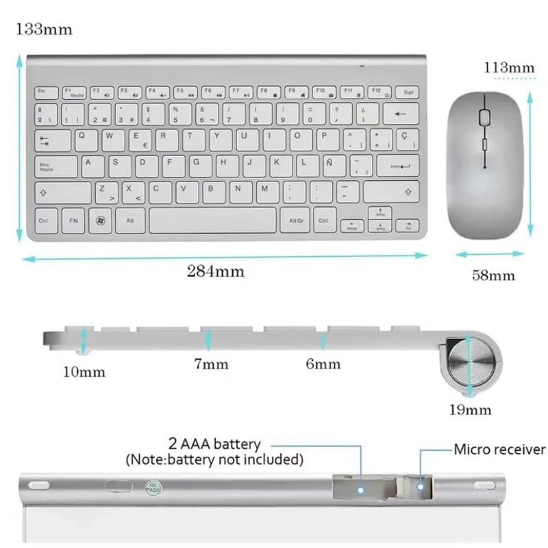 Wb-8066 Pc Wireless Keyboard Combo With Mouse Usb Adapter