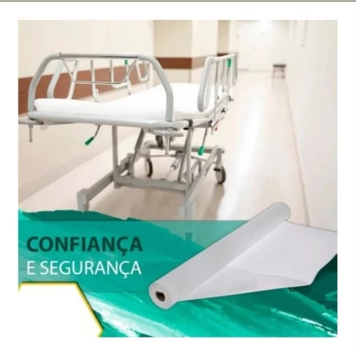 Kit 10 Lençol Descartavel Papel Hospitalar Maca 70x50 Cx 10 Rolos